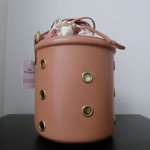 New Coach Grommet Drawstring Bucket Handbag Satchel 69654